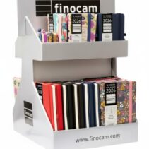Finocam Minimal Design Expositor Giratorio con 55 Agendas Minimal Surtidas en Catalan - Anual 2026 - Color Surtidos