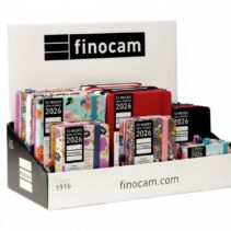 Finocam Minimal Design Expositor con 26 Agendas Minimal Surtidas - Anual 2026 - Color Surtidos