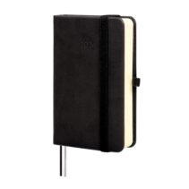 Finocam Minimal Textura Agenda - Anual 2026 - Tapa Dura - Cierre con Goma Elastica - Formato M2 - 86x27x132mm - 1 Dia por Pagina - Color Negro
