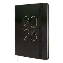 Finocam Flexi Lisa Agenda en Catalan - Anual 2026 - Tapa Blanda - Formato FA5 - 151x13x214mm - Semana Vista en Vertical - Color Negro