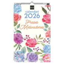 Finocam Calendario de Pared en Catalan - Anual 2026 - Imagenes Variadas - con Espiral - Espacio para Escribir - Tematica de Frases Motivadoras