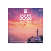 Finocam Calendario de Pared en Catalan - Anual 2026 - Imagenes Variadas - 300x300mm - Espacio para Escribir - Tematica de Atardeceres Magicos