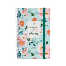 Finocam Design Collection Agenda de Espiral - Anual 2026 - Tapa Ligera - Formato E5 - 124x14x181mm - Semana Vista Horizontal - Tematica de Flores