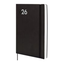 Finocam Dynamic Mara Agenda Profesional en Catalan - Anual 2026 - Tapa Blanda - Cierre con Goma Elastica - Formato Y11 - 169x22x245mm - 1 Dia por Pagina - Color Negro