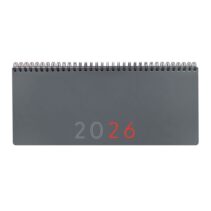 Finocam Agenda Planificador en Catalan - Anual 2026 - Espacio para Escribir - 290x8x120mm - Semana Vista en Vertical - Color Gris