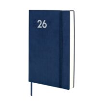 Finocam Dynamic Mara Agenda Profesional en Catalan - Anual 2026 - Tapa Blanda - Cierre con Goma Elastica - Formato Y4 - 124x22x174mm - 1 Dia por Pagina - Color Azul