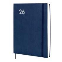 Finocam Dynamic Mara Agenda Profesional en Catalan - Anual 2026 - Tapa Blanda - Cierre con Goma Elastica - Formato Y12 - 214x25x275mm - 1 Dia por Pagina - Color Azul