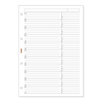 Finocam R4052 Recambio Telefonico para Agendas Open - Formato A4 - 210x5x297mm - Color Blanco