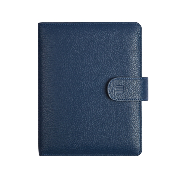 Finocam Open Piel Andrea Agenda Organizador - Anual 2026 - Formato 500 - 165x40x210mm - Semana Vista en Vertical - Color Azul