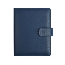 Finocam Open Piel Andrea Agenda Organizador en Catalan - Anual 2026 - Formato 500 - 165x40x210mm - Semana Vista en Vertical - Color Azul
