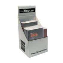 Finocam Expositor con 12 Agendas Planas Min/Coctel Surtidas - Anual 2026 - Color Surtidos