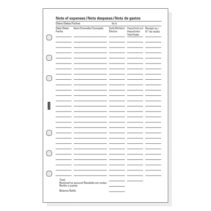 Finocam R517 Pack de 6 Formularios de Recambio para Agendas Open - Nota de Gastos - Formato 500 - 117x5x181mm - Color Blanco
