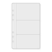 Finocam R566 Pack de 6 Fundas Portatarjetas para Agendas Open - Formato 500 - 120x2x182mm - PVC - Color Gris Claro
