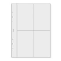 Finocam R1066 Pack de 6 Fundas Portatarjetas para Agendas Open - Formato 1000 - 158x2x217mm - PVC - Color Gris Claro