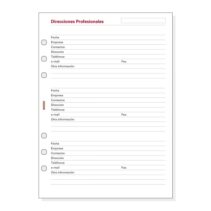 Finocam R1051C Recambio Direcciones Profesionales para Agendas Open en Catalan - Formato 1000 - 155x5x215mm - Color Blanco