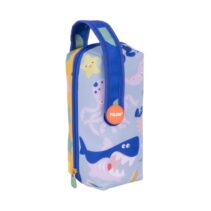 Milan Blue Odyssey Pack de 4 Estuches con Goma de Borrar - Sacapuntas - Lapiz - 3 Boligrafos - Regla - 12 Lapices de Colores - 12 Rotuladores