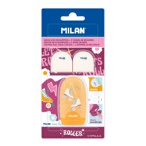 Milan Capsule Roller Afilaborra - 2 Gomas de Recambio - Cuchilla de Acero de Seguridad - Color Rosa