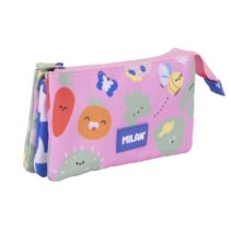 Milan Green and Grow Estuche Portatodo - 5 Compartimentos - 22x12x4cm - Multicolor
