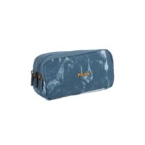 Milan Lava Estuche Portatodo - Cremallera - 3 Compartimentos - 22x11x6.5cm - Color Azul