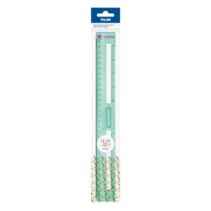 Milan New Look Regla de 30cm - Plastico Rigido - Transparente - Centimetros y Pulgadas - Color Verde