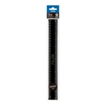 Milan Shadow Regla de 30cm - Plastico Rigido - Opaca - Centimetros y Pulgadas - Color Negro