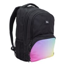 Milan Sunset Mochila Escolar 25L - Bolsillos Laterales de Malla - Compartimento Interior para Portatil - 4 Cremalleras - 46.5x30x17cm - Color Negro