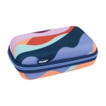 Milan The Fun Pack de 2 Estuches con Goma de Borrar - Semirigido - Sacapuntas - Lapiz - 3 Boligrafos - Regla - 6 Lapices de Colores Metalizados