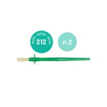 Milan 212 Pincel para Cola y Tempera Numero 2 - Cerda Natural - Color Verde