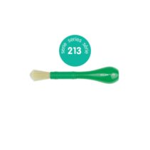 Milan 213 Pincel para Cola y Tempera - Cerda Natural Gruesa - Facil Agarre - Mango de Plastico Corto - Color Verde