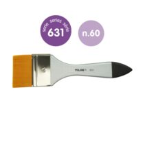 Milan 631 Premium Synthetic Paletina de 60mm - Pelo Sintetico - Mango de Madera Barnizada - Color Plata