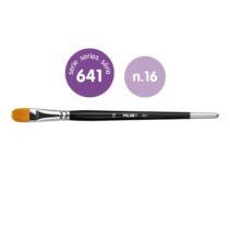 Milan 612 Premium Synthetic Pack de 3 Pinceles Lengua de Gato Numero 16 - Bolsa con Colgador - Pelo Sintetico - Mango Corto - Color Negro