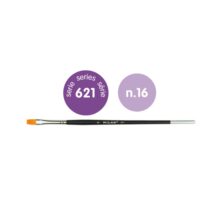 Milan 612 Premium Synthetic Pack de 3 Pinceles Planos Numero 16 - Bolsa con Colgador - Pelo Sintetico - Mango Corto - Color Negro
