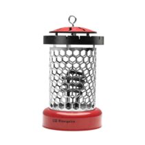 Orbegozo LO 8000 Estufa Electrica Compacta y Segura - Potencia 400W - Gancho Incorporado - Rejilla de Seguridad - 2 Niveles de Calor - 145x250x155mm - Color rojo