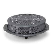 Orbegozo BR 92 Brasero Electrico - Potencia 900W - Rejilla de Seguridad - Asas de Tacto Frio - 2 Niveles de Calor - 40x15x39cm - Color gris oscuro