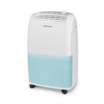 Orbegozo DH 2025 Deshumidificador - Potencia 420W - Absorbe 20 L/Dia - Deposito de 3.6L - Respetuoso con el Medio Ambiente - Temporizador - Ruedas y Asa de Transporte - 34.5x22.5x58cm - Color blanco y azul