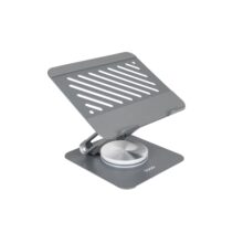 Tooq Soporte para Portatil hasta 13" - Rotacion 360 - Plegable y Portatil - Color Gris