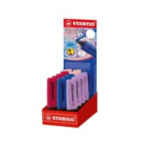 Stabilo Boss Naturecolors Wildflower Edition Expositor con 15 Marcadores - Trazo entre 2 y 5mm - Tinta con Base de Agua - Colores Azul Marino