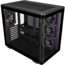 Cooler Master Elite 600 Caja Semitorre ATX/MicroATX/Mini-ITX - 4 Ventiladores 120mm RGB - Vista Panoramica - Doble Camara - Audio - 2xUSB-A - 1xUSB-C - 445x285x410mm - Color Negro