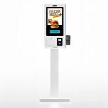 AVPos Kiosko Autoservicio Suelo FK27 - 27 Pulgadas Tactil - I5 10th - 8GB Memoria - SSD 256GB - Escaner 2D - Impresora Termica - WIFI - Color Blanco