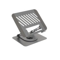 Tooq PH-DAFNE-G Soporte de Sobremesa para Portatil - De 11" a 17" - Acero - Rotacion 360 - Plegable y Portatil - Estable y Antideslizante - Ajustable - Color Gris Oscuro