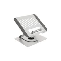 Tooq PH-DAFNE-S Soporte de Sobremesa para Portatil - De 11" a 17" - Acero - Rotacion 360 - Plegable y Portatil - Estable y Antideslizante - Ajustable - Color Plata
