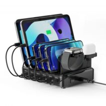 Ewent EW1335 Estacion de Carga - 2x USB-A y 4x USB-C - 130W PD3.0 - 7 Divisores Extraibles - Proteccion contra sobrecarga