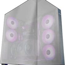 Mars Gaming MC-3GFPRO Caja Torre ATX - 2 Ventiladores ARGB Traseros Preinstalados - Triple Cristal Cromado - Montaje Vertical para Tarjetas Graficas - Soporte para Refrigeracion Liquida hasta 360mm - Acabado en Fibra de Carbono - 420x289x460mm - Color Neg
