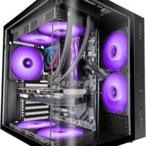 Mars Gaming MC-CURV Caja Torre ATX - Cristal Templado Curvo Continuo - Doble Camara - Conectividad USB-C y USB 3.0 - 7 Ranuras de Expansion - 343x286x353mm - Color Negro