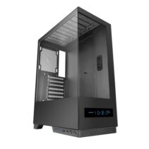 Mars Gaming MC-PULSAR Caja Torre ATX - Doble Cristal Templado - Pantalla LCD - Gestion de Cables - 453x350x196mm - Color Negro