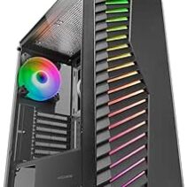 Mars Gaming MC-VOLT Caja Torre ATX - Ventilador ARGB de 120mm - Ventana Lateral de Cristal Templado - Rejilla Frontal ARGB - 7 Ranuras de Expansion - Color Negro