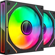 Mars Gaming MF-3DPROX2 Pack de 2 Ventiladores de 120mm - Iluminacion ARGB Infinity Mirror 360º - Silencioso 12dB - Control PWM - Color Negro