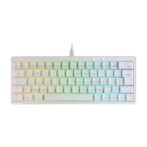 Mars Gaming MKMINIPRO Teclado Compacto Hibrido H-Mech - Switch SKN Azul - Disposicion Portuguesa QWERTY PT - Iluminacion RGB Chroma - 300x114x42mm - Color Blanco