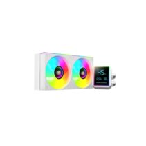 Mars Gaming ML-LCDPRO240 Kit de Refrigeracion Liquida - Potencia 500W - Pantalla LCD 2.8" - Bomba Opti-Chamber - Iluminacion ARGB - Color Blanco