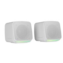Mars Gaming MS-PRO Altavoz Compacto de 10W - Alimentacion USB - Luces RGB - Jack 3.5mm - Cable de 80cm - Color Blanco